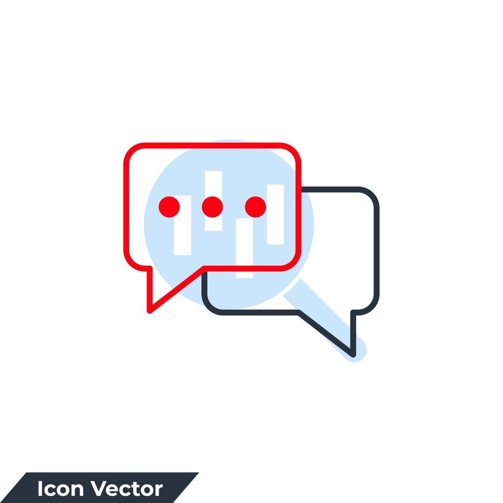babbelen bubbel icoon logo vector illustratie. praten bubbel toespraak symbool sjabloon voor grafisch en web ontwerp verzameling