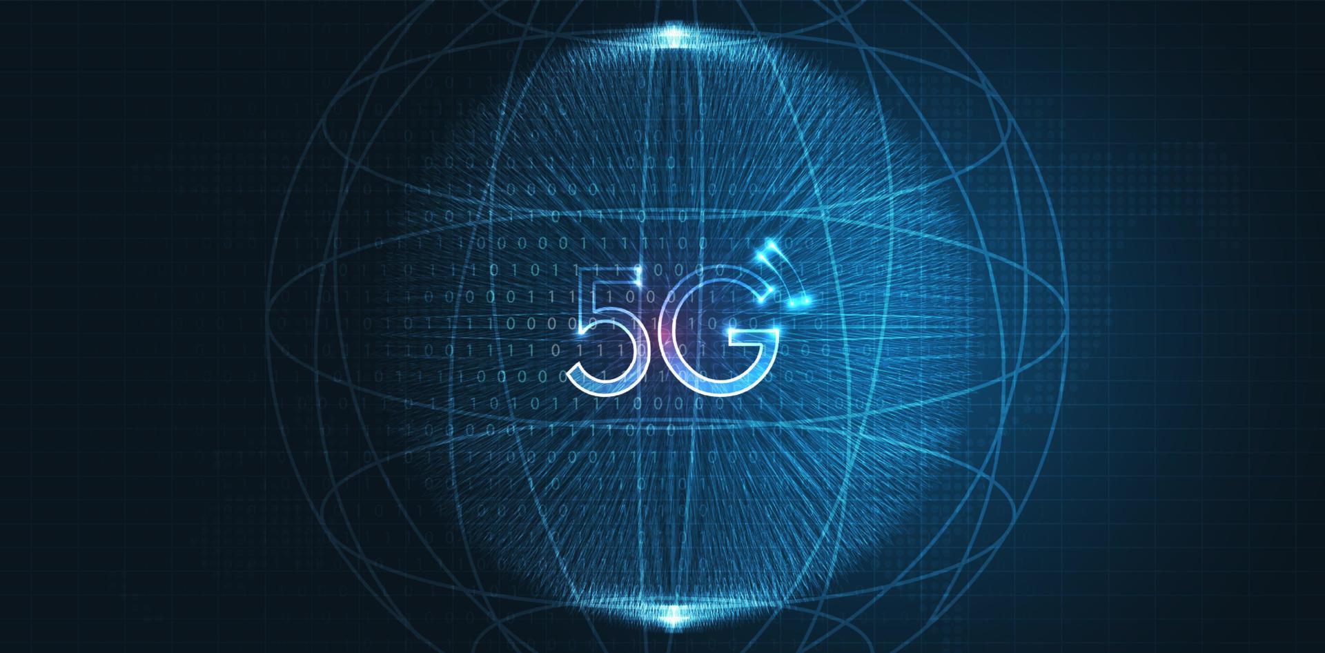 5g netwerk digitaal hologram en internet Wifi verbinding en internet van dingen met modern stad horizon. slim stad en communicatie netwerk concept. hoog snelheid, breedband telecommunicatie. vector