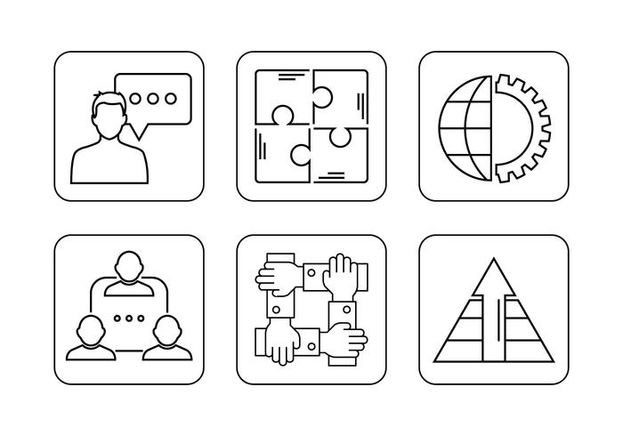 Samenwerken Pictogrammen vector