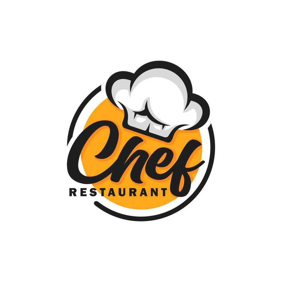 chef logo ontwerp vector illustratie. restaurant logo