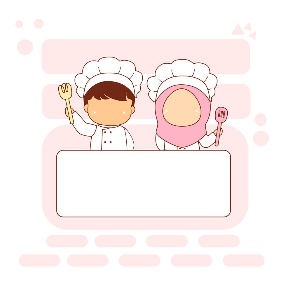 schattig en kawaii chef vector