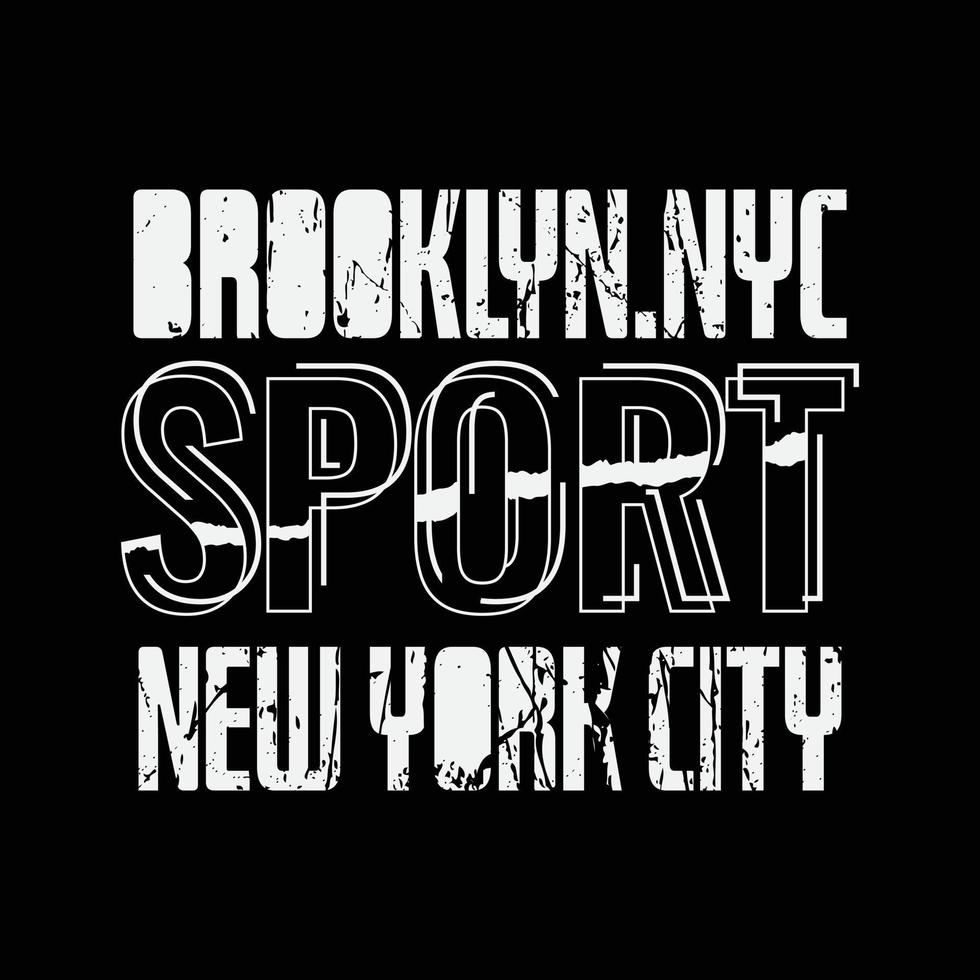 Brooklyn illustratie typografie voor t shirt, poster, logo, sticker, of kleding handelswaar vector