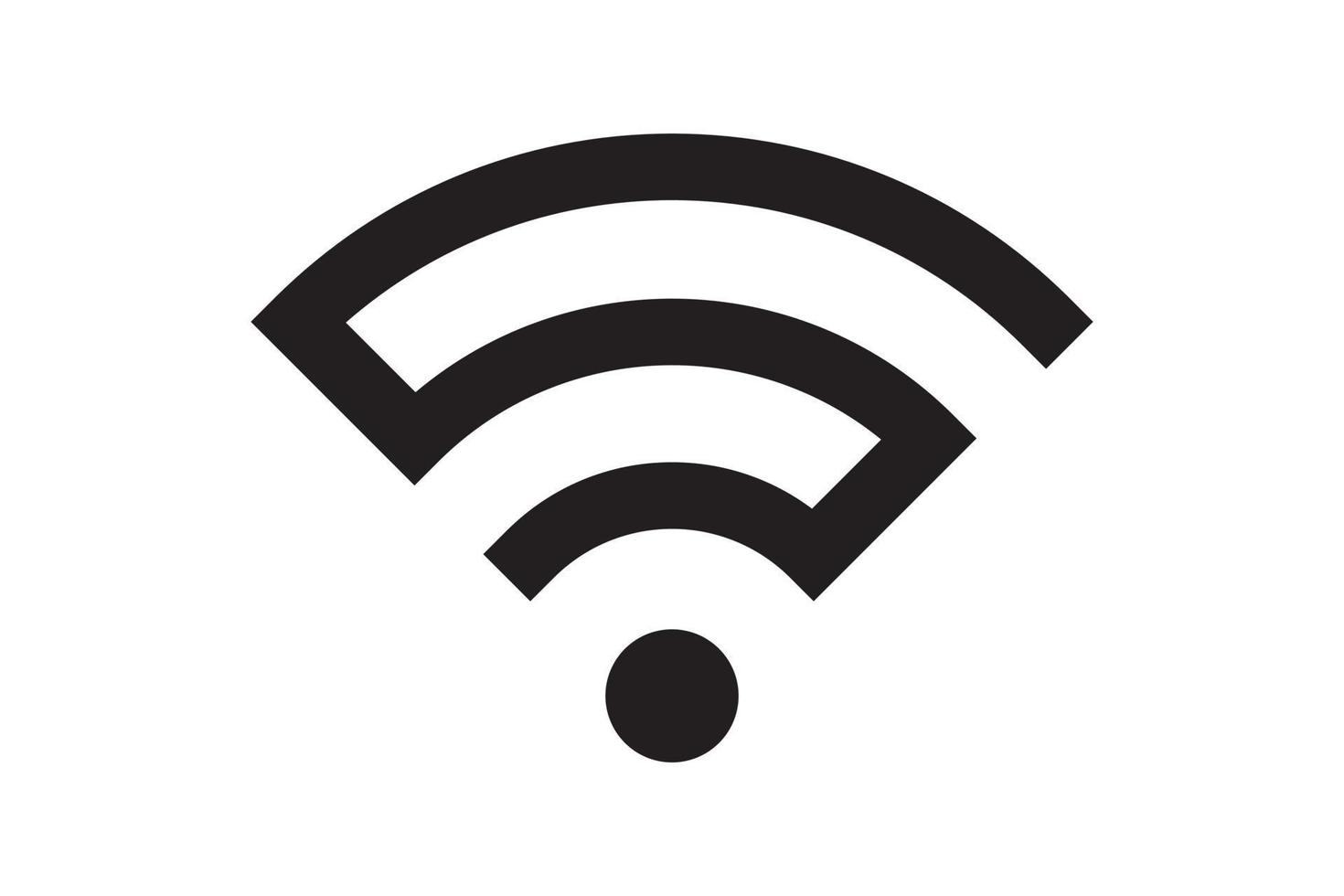 wi fi symbool signaal verbinding. vector draadloze internet technologie teken. Wifi netwerk communicatie icoon.