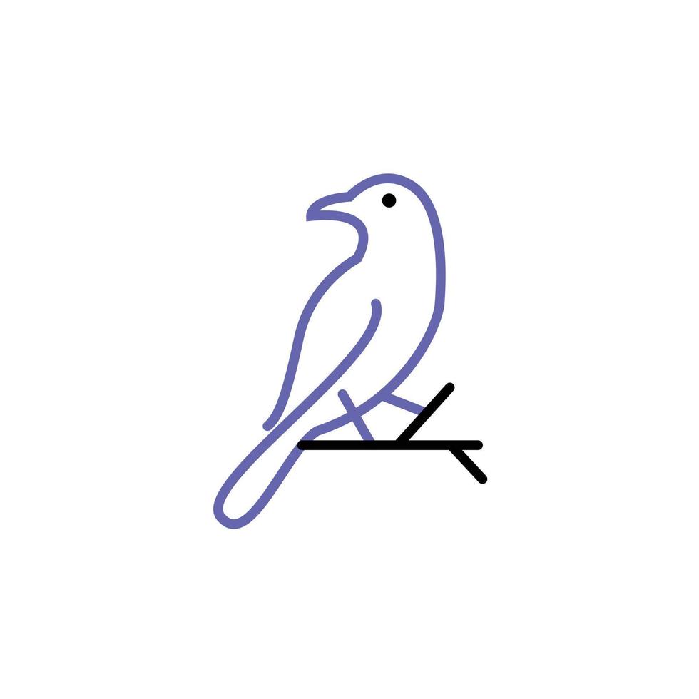 vogel gemakkelijk minimalistische logo vector