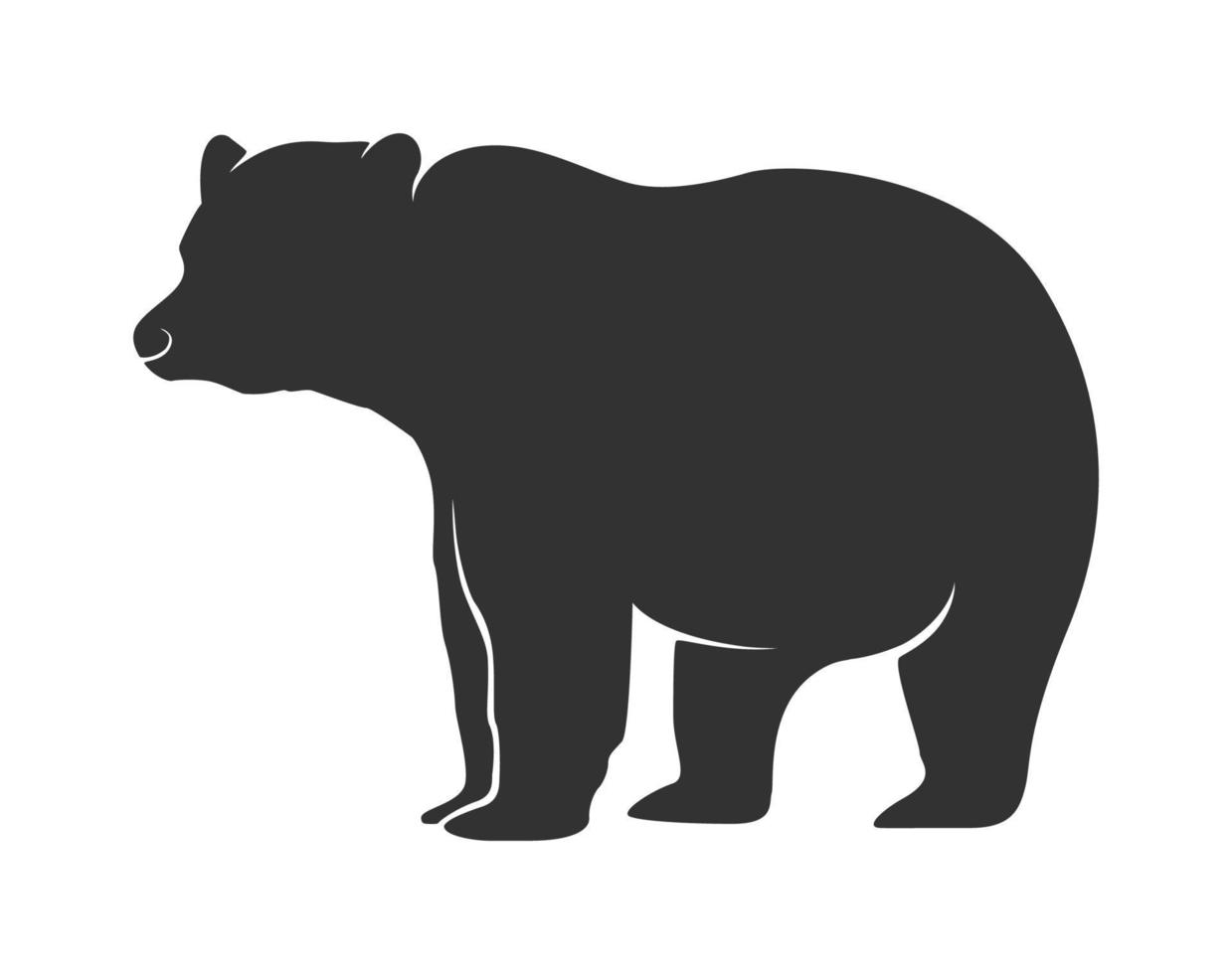 polair beer silhouet Aan een wit achtergrond vector