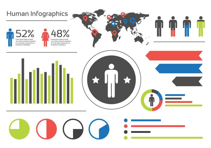 Wereld Infografische Illustratie vector