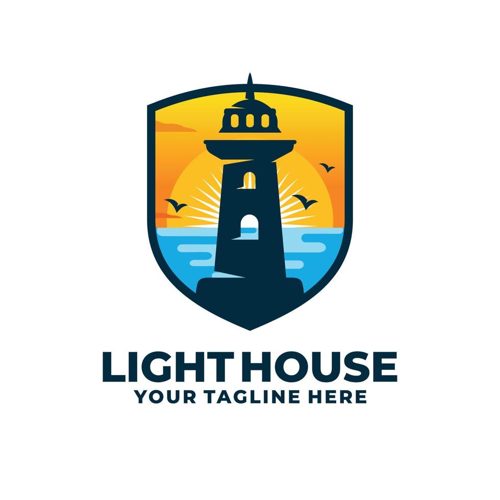 licht huis logo vector illustratie