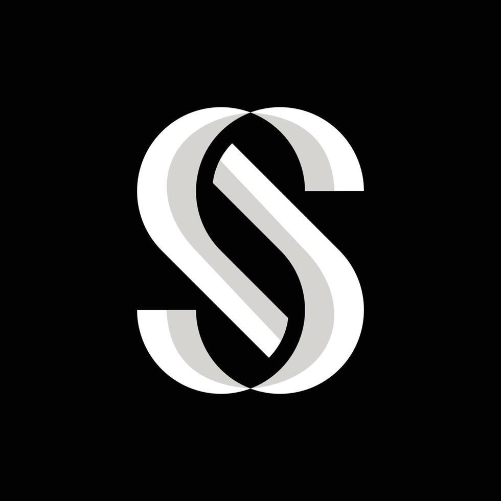 brief s monogram meetkundig modern logo vector