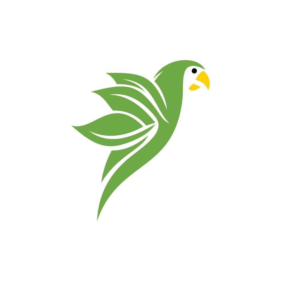 papegaai blad ecologie illustratie logo vector