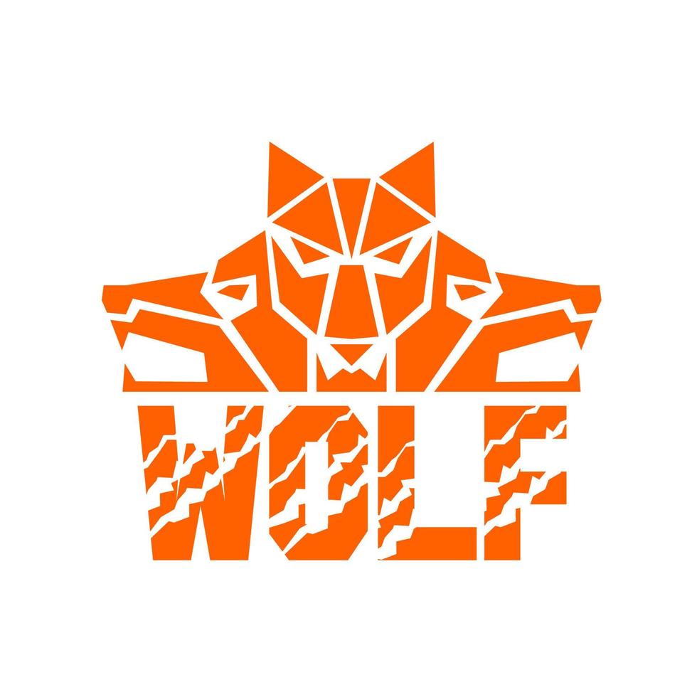 wolf pak hoofd retro vector