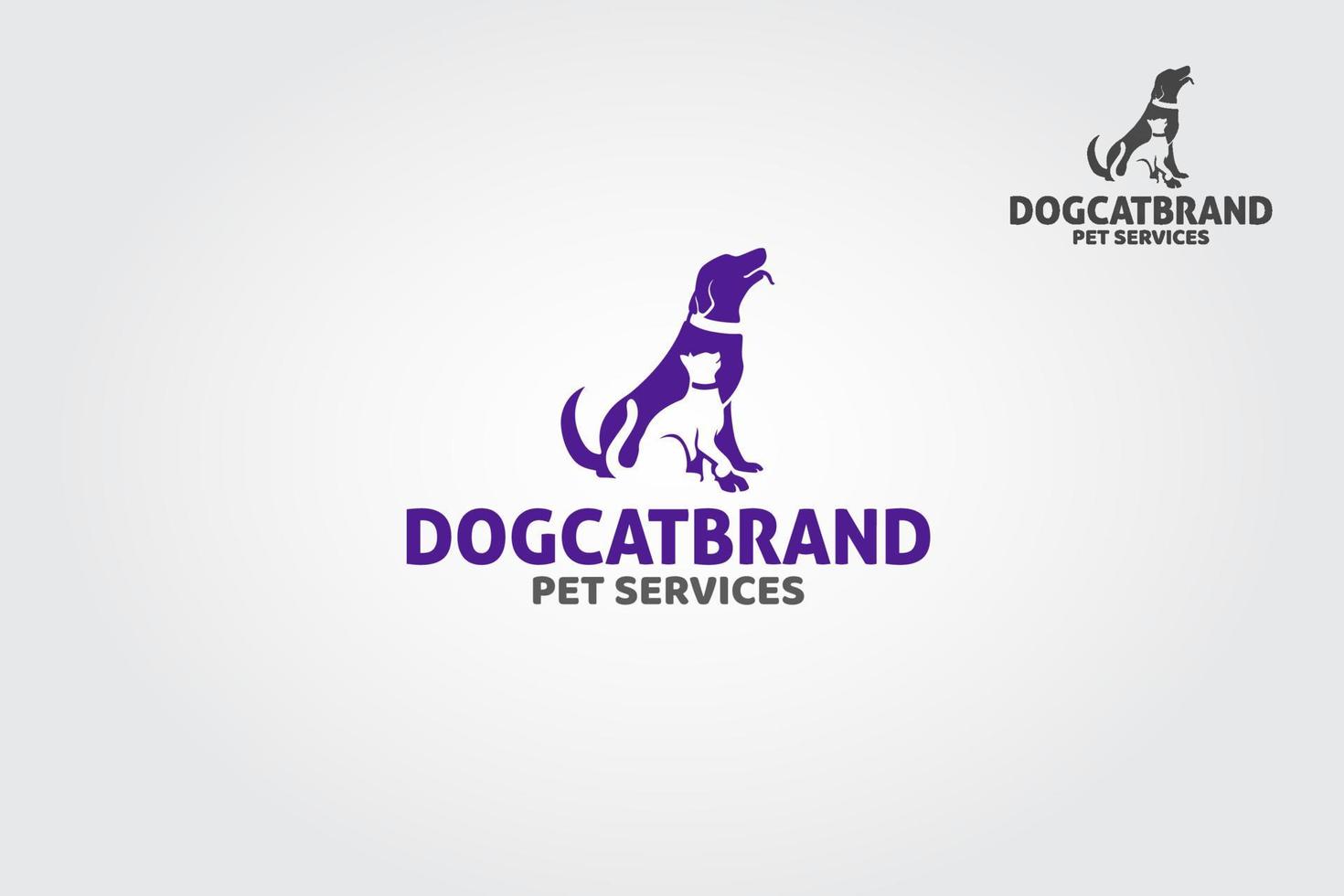 hond kat merk vector logo sjabloon. kan worden gebruikt voor huisdier Diensten, veterinair kliniek, huisdier hotel, huisdier winkel, andere dieren verwant website, Product, non-profit organisaties, of veel soort van projecteren, enz.