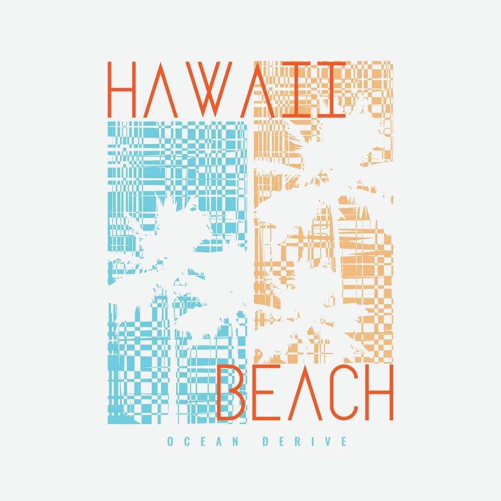 hawaii illustratie typografie. perfect voor het ontwerpen van een t-shirt vector