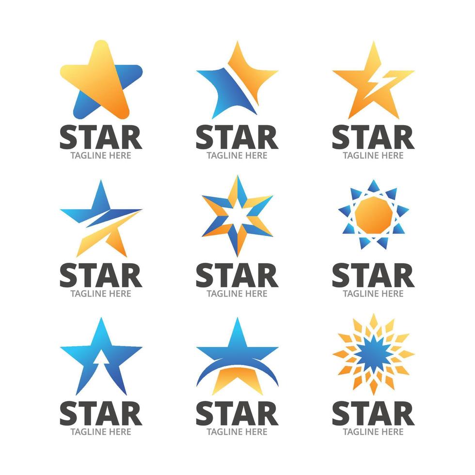 ster logo bedrijf sjabloon verzameling vector