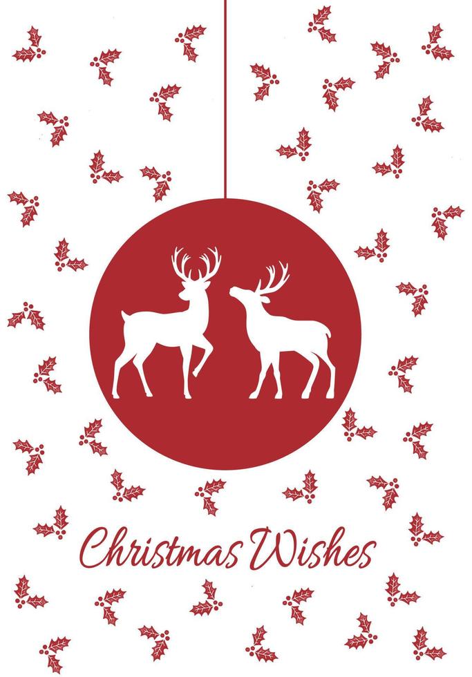 Kerstmis kaart Hoes ontwerp met tekst 'vrolijk wensen' vector