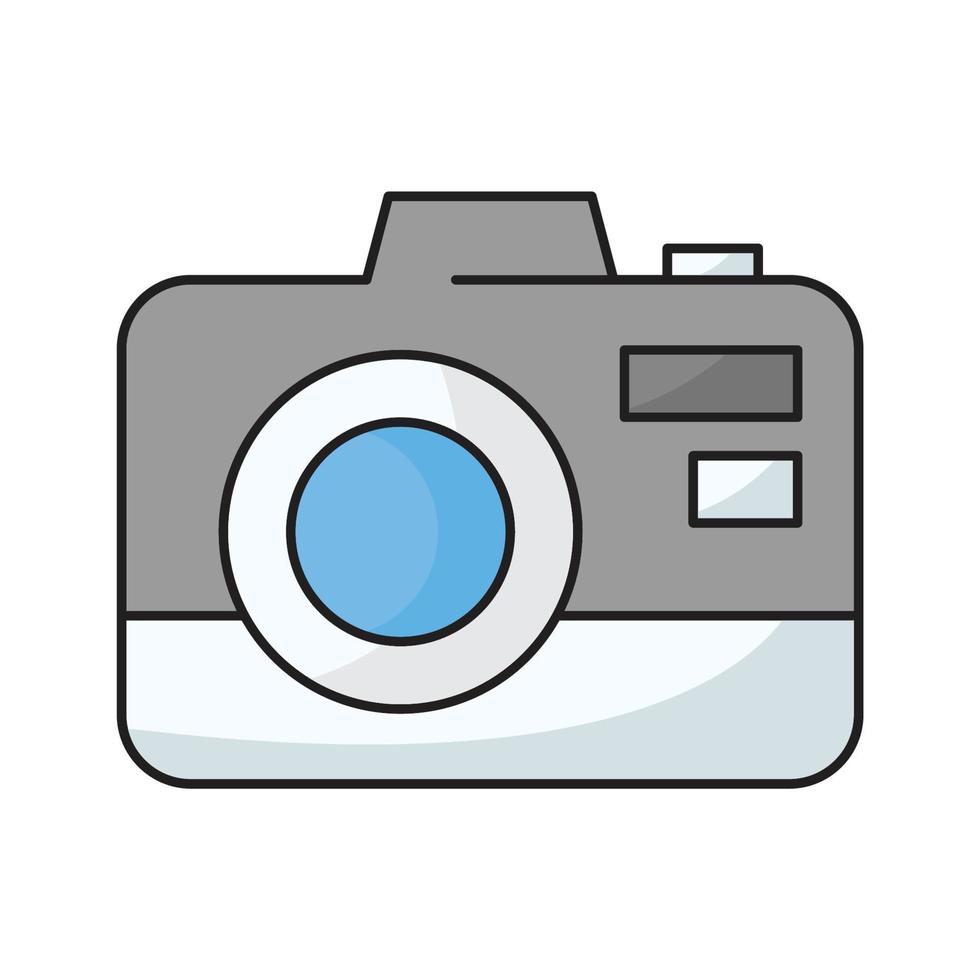 camera schets kleur icoon vector
