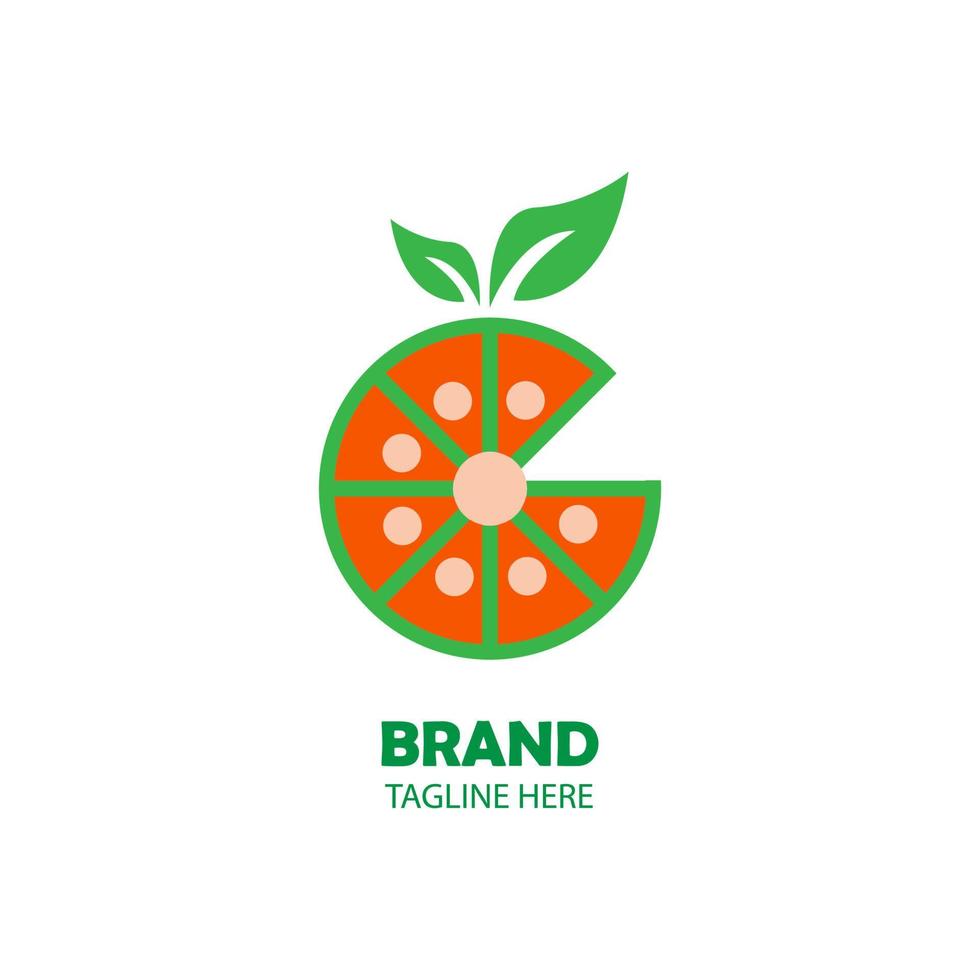 vector illustratie van een spleet oranje icoon logo
