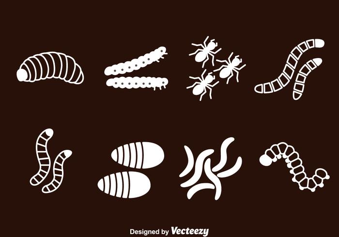 Caterpillar Worm en Ant Vector Set