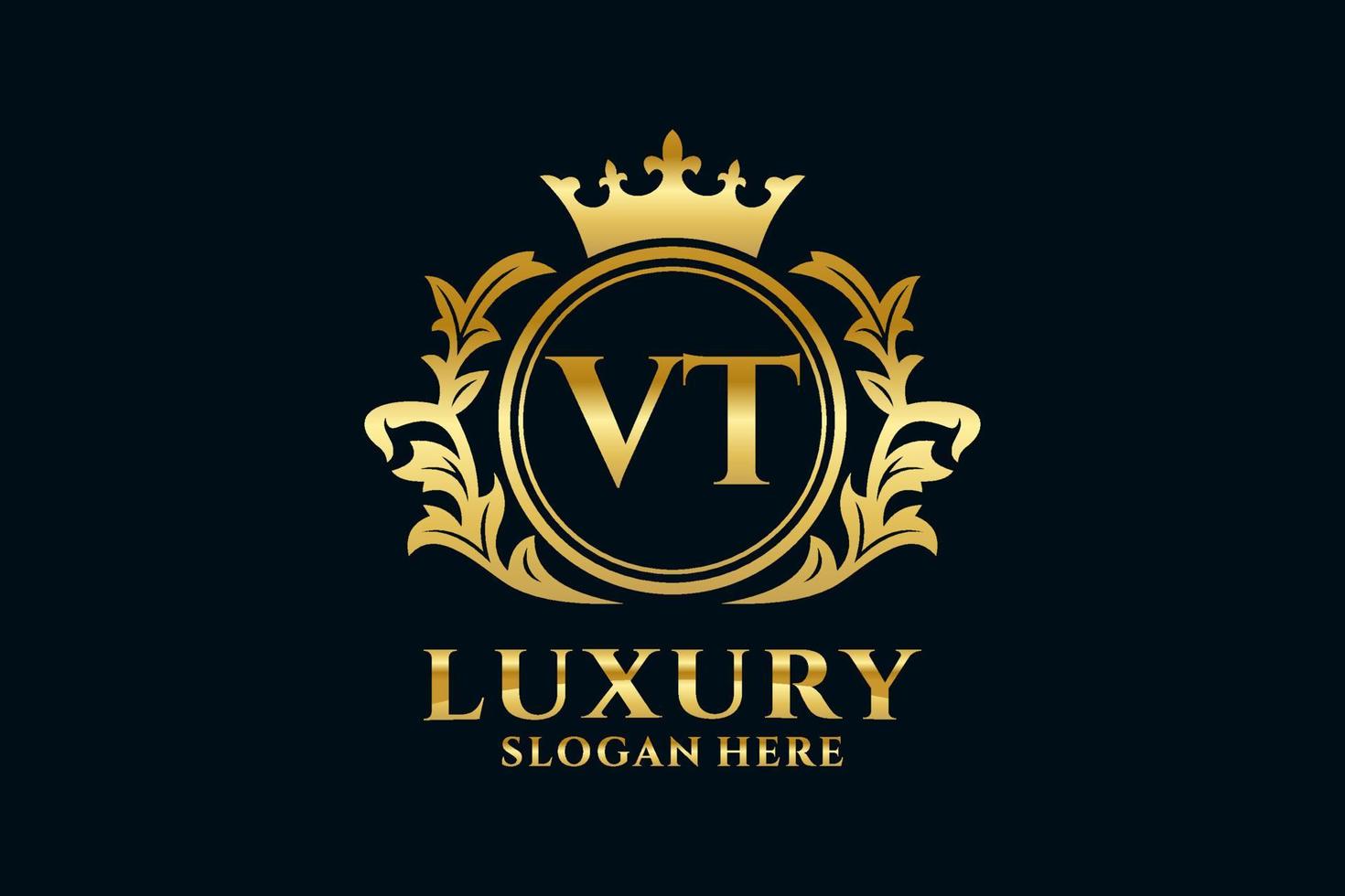 eerste ww brief Koninklijk luxe logo sjabloon in vector kunst voor luxueus branding projecten en andere vector illustratie.