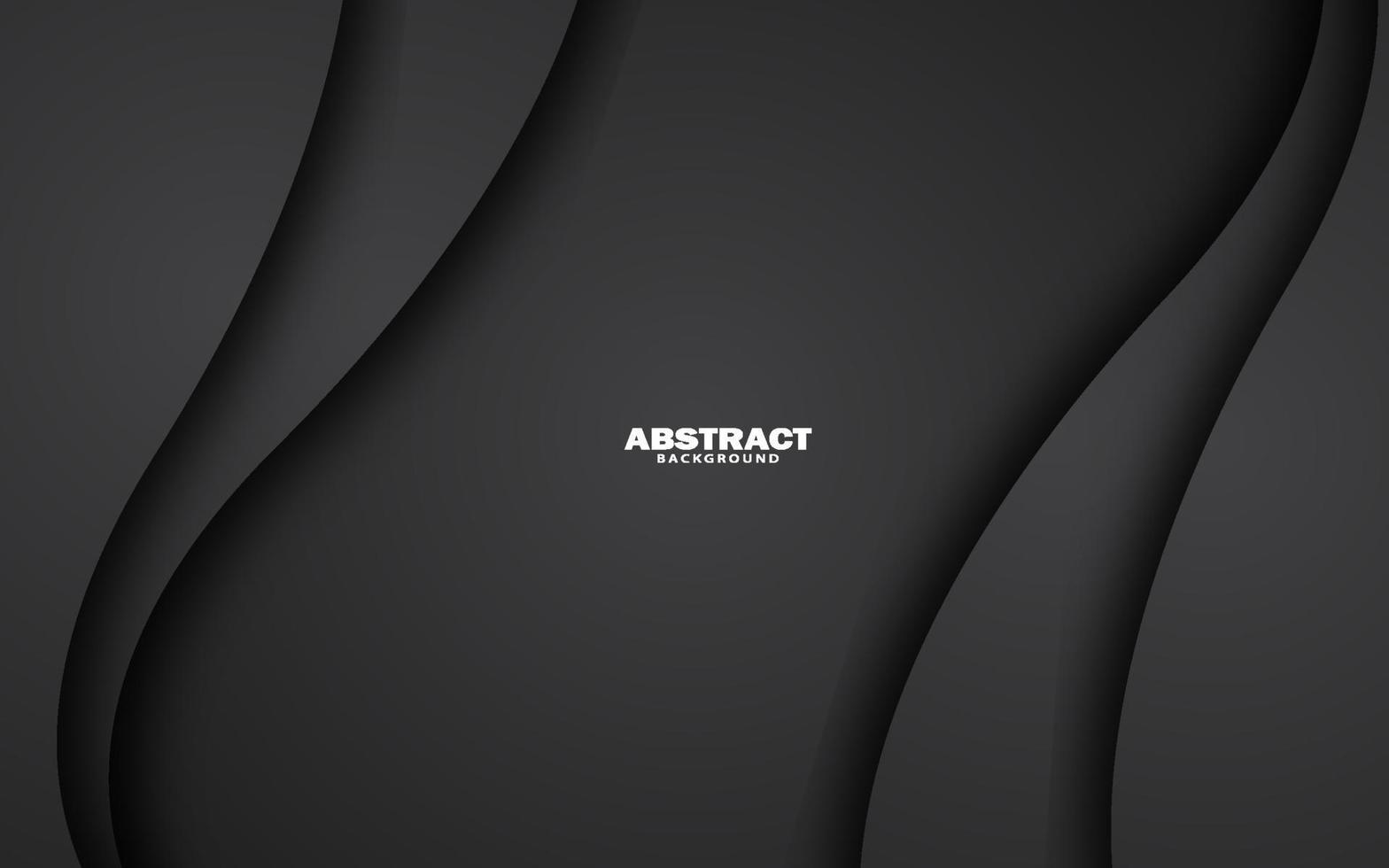 abstract Golf vorm papercut donker zwart achtergrond vector