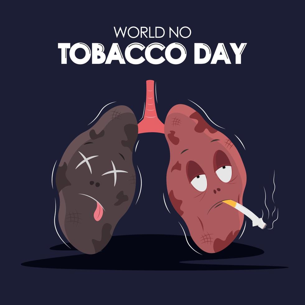 wereld Nee tabak dag vector illustratie. dood van roken sigaret vector ontwerp