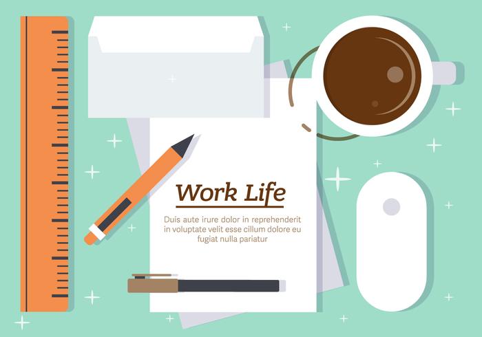 Free Work Life Vector Illustratie