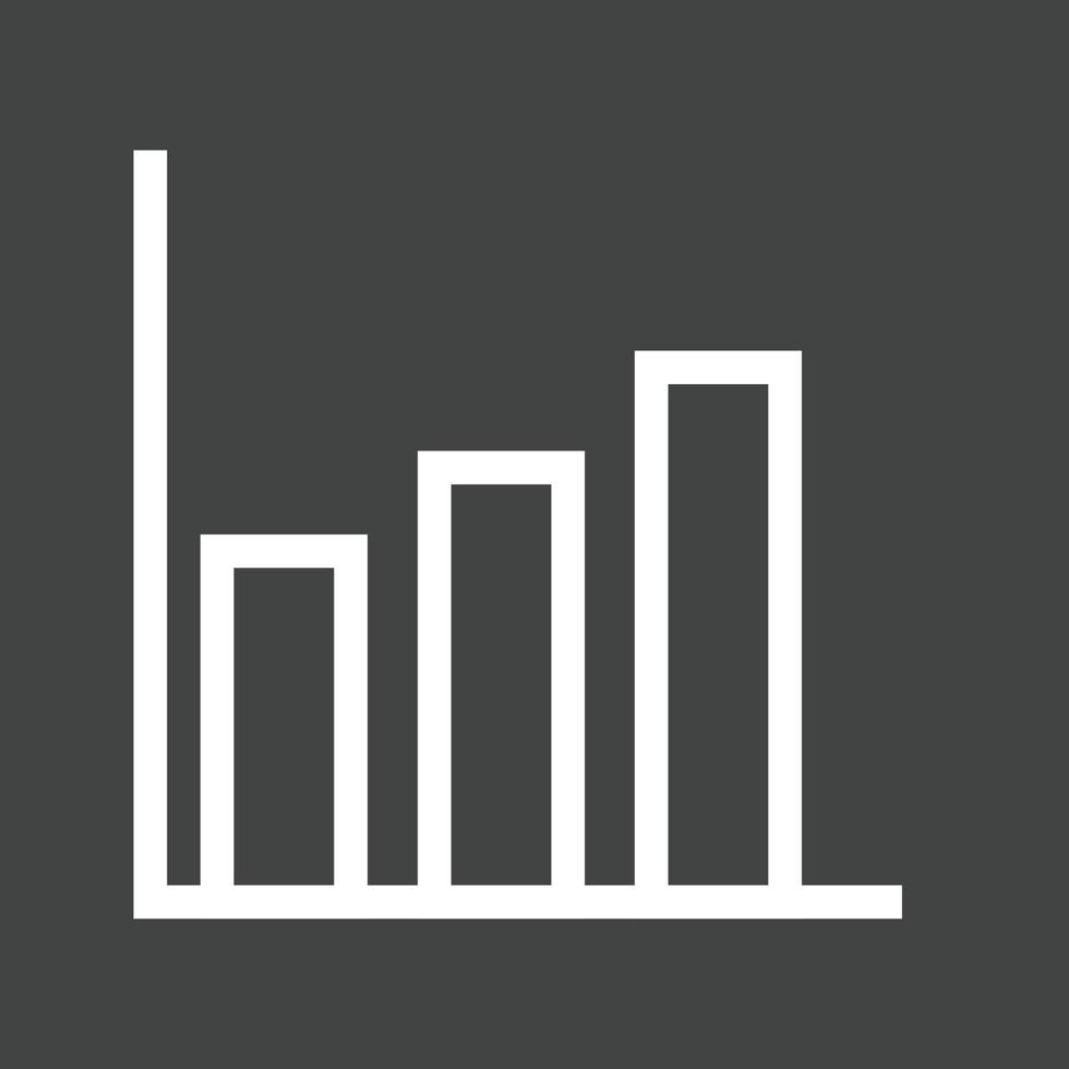 staafdiagram lijn omgekeerd pictogram vector