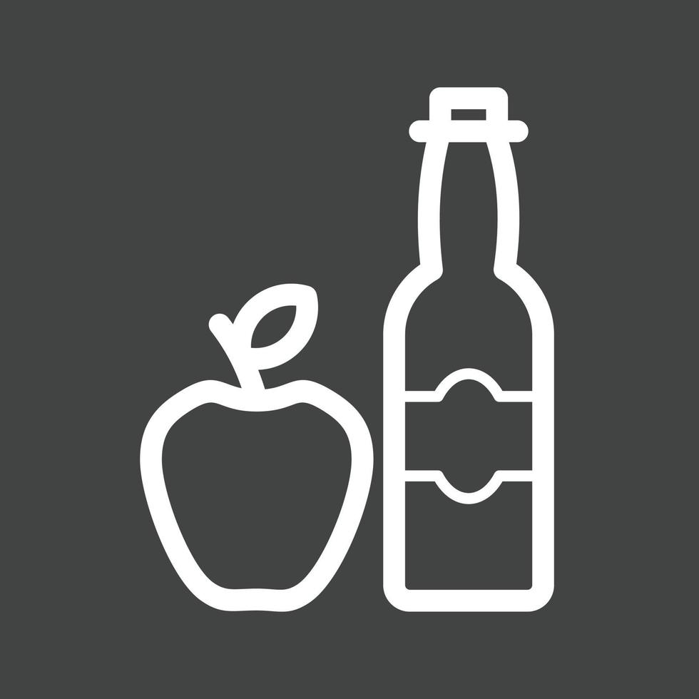 appel cider lijn omgekeerd icoon vector