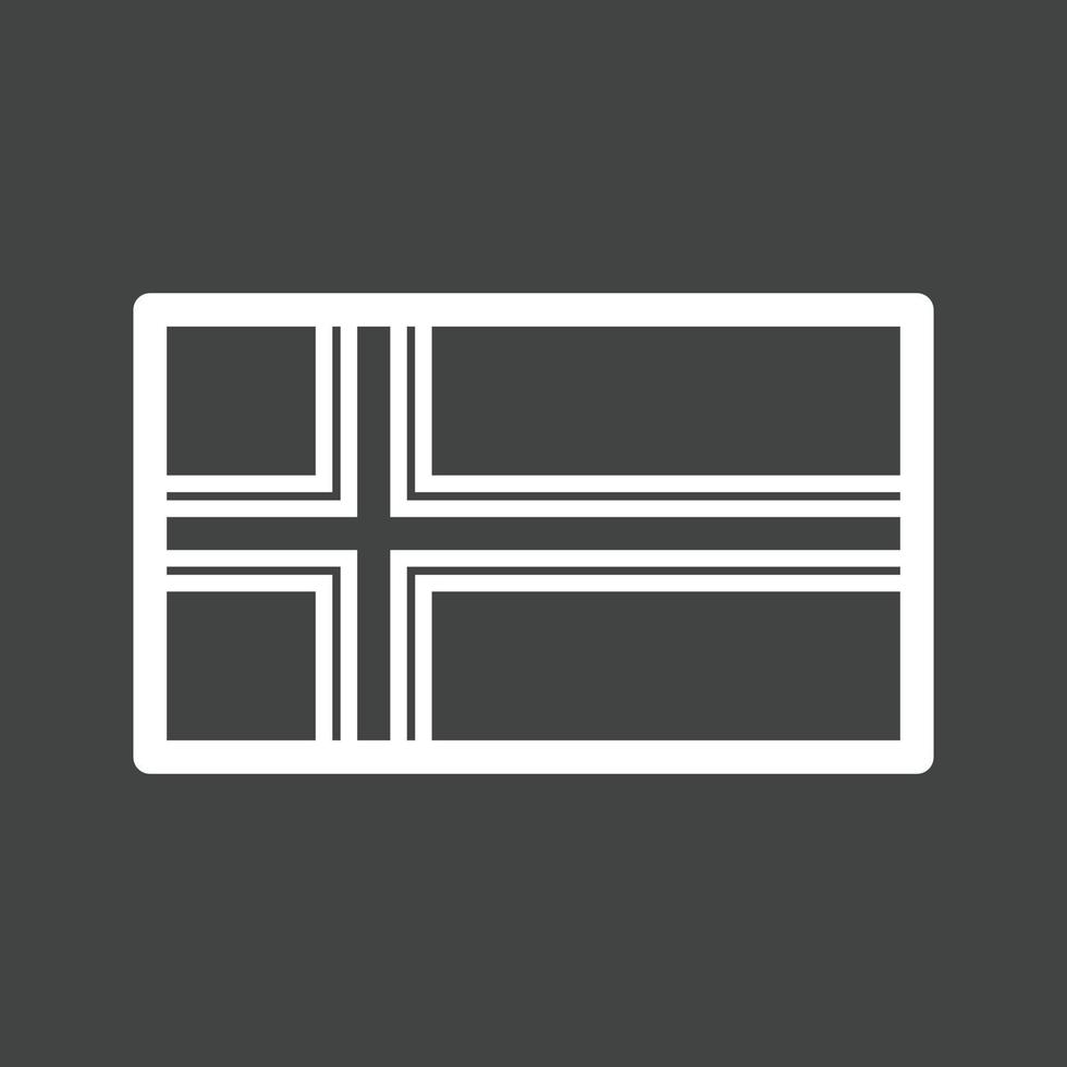IJsland lijn omgekeerd icoon vector