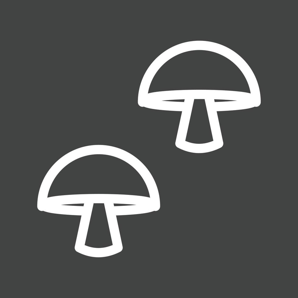 champignons lijn omgekeerd icoon vector