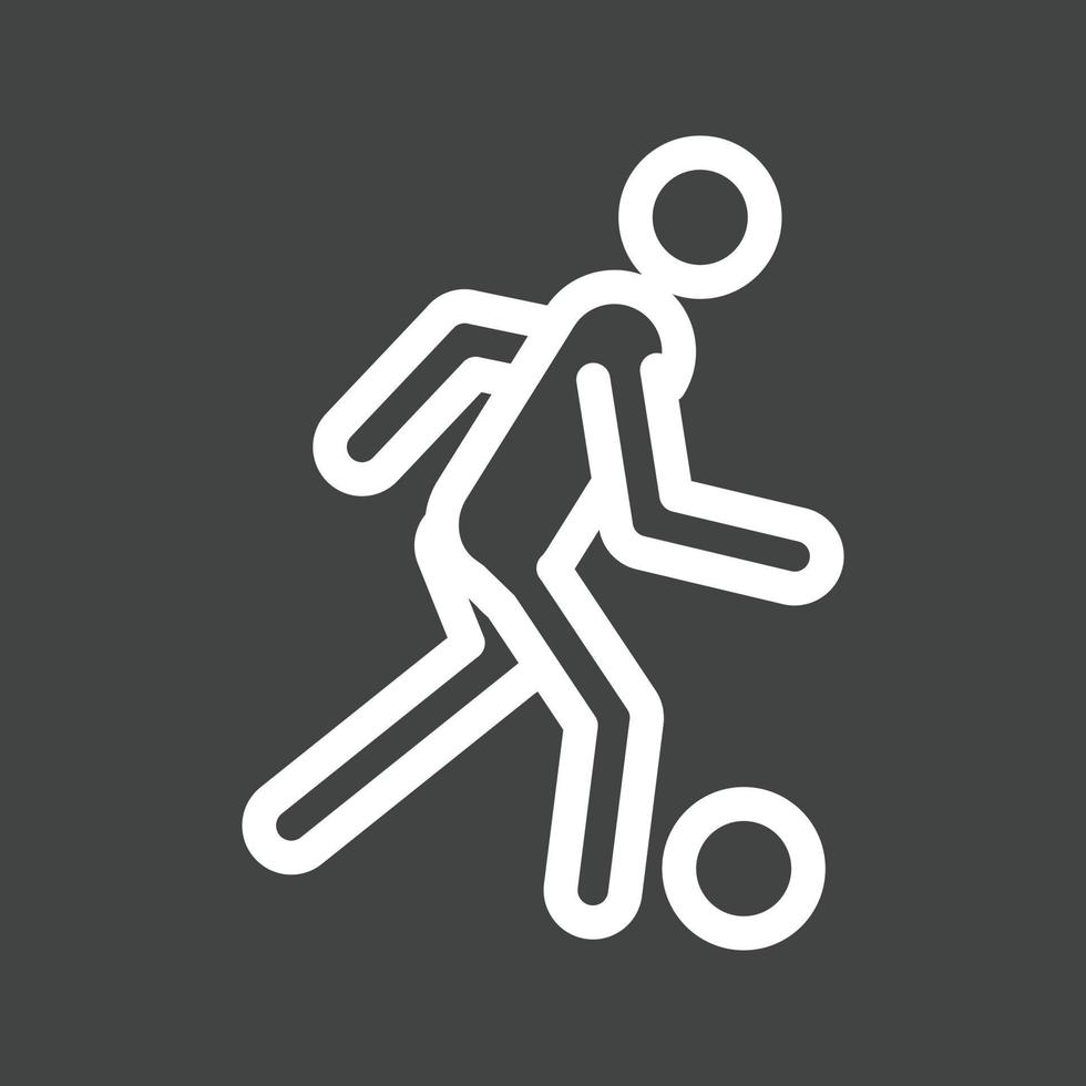 voetbal lijn omgekeerd pictogram vector