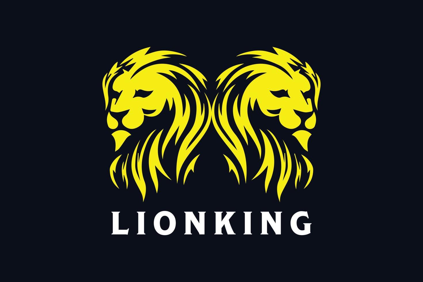 leeuw gezicht logo ontwerp vector
