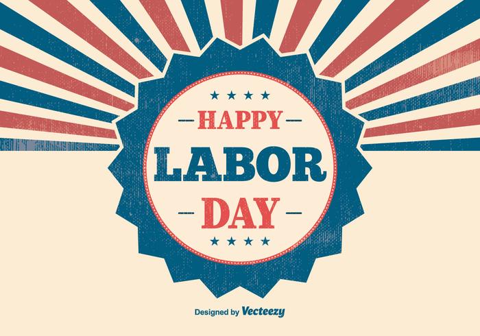 Retro Labour Day Illustratie vector