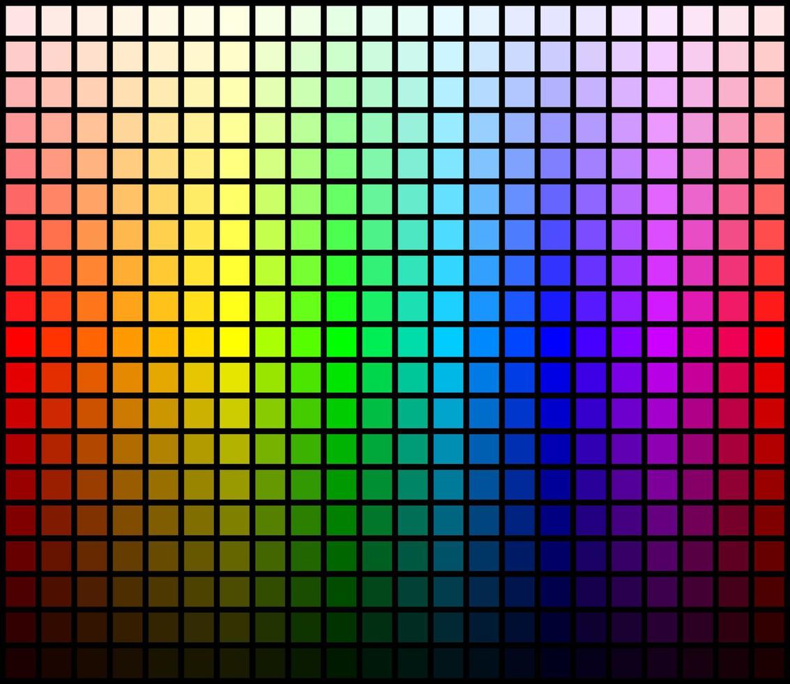 kleur palet harmonie. kleuren tinten en lichten. vector sjabloon.