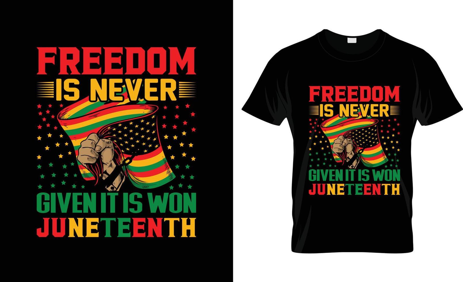 juneteenth t-shirt ontwerp, juneteenth t-shirt leuze en kleding ontwerp, juneteenth typografie, juneteenth vector, juneteenth illustratie vector