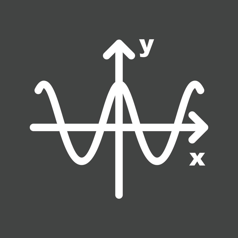 cosinus diagram lijn omgekeerd icoon vector