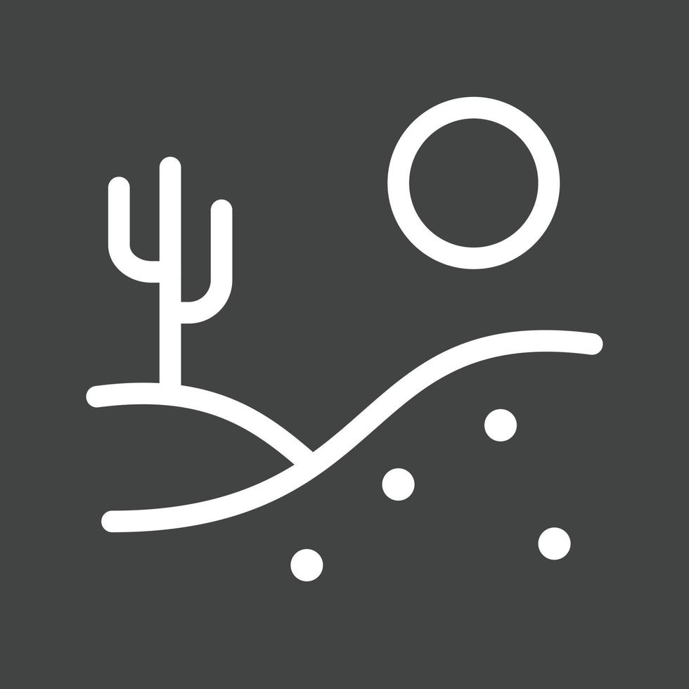 woestijn lijn omgekeerd pictogram vector