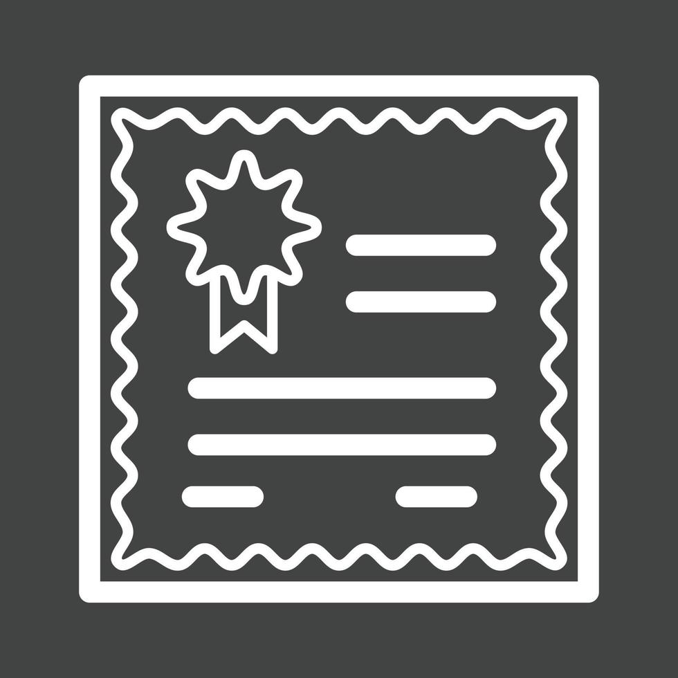 diploma lijn omgekeerd icoon vector