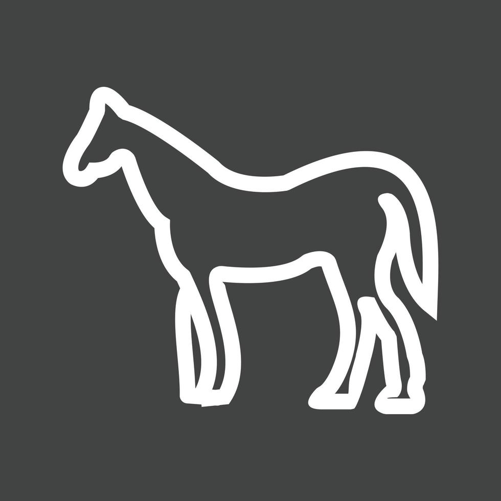 paard lijn omgekeerd icoon vector
