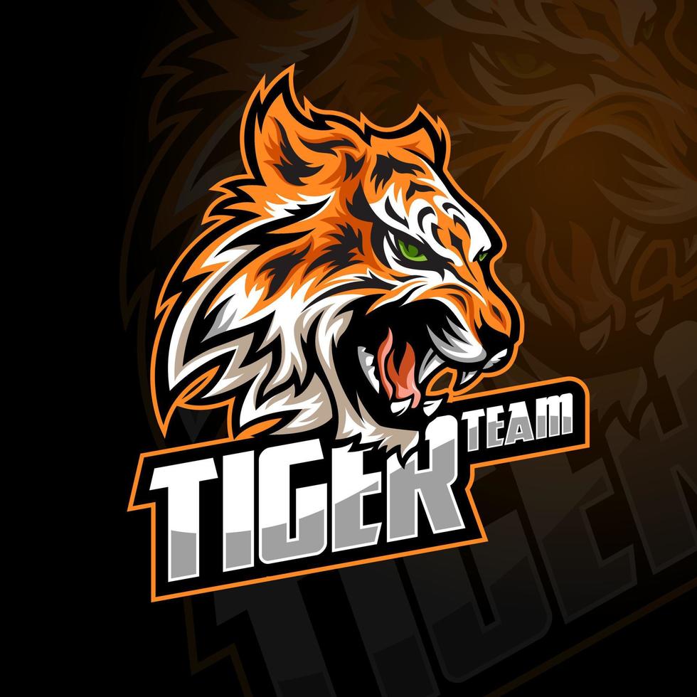 tijger team vector logo illustratie. logo geschikt voor app, techniek, team, sport, software, spel bedrijven en hardware winkel. ontwerp is minimaal en gemakkelijk naar configureren.