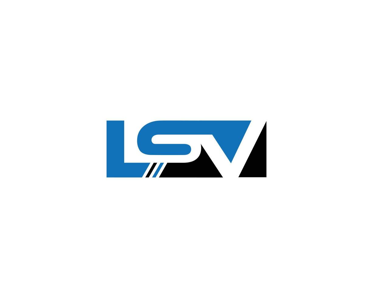 eerste lsv brief abstract gekoppeld logo vector sjabloon ontwerp.