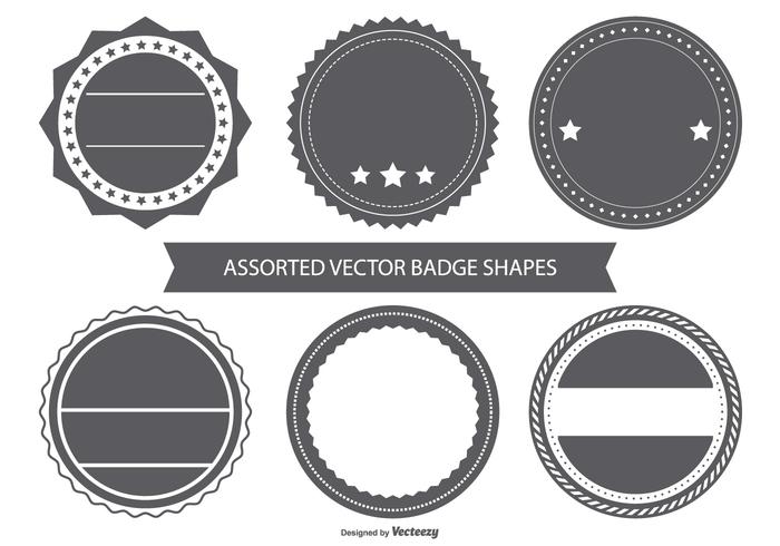 Lege Vintage Badge Vormen vector