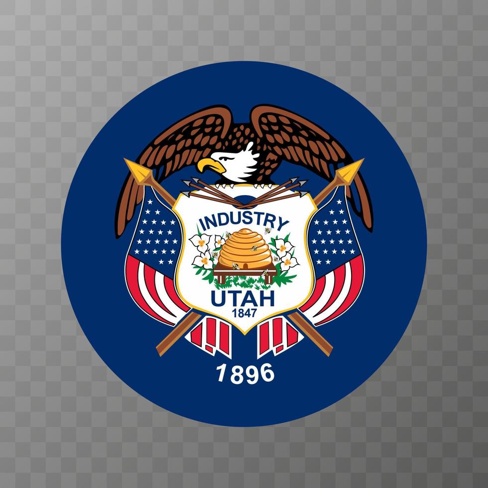 Utah staat vlag. vector illustratie.