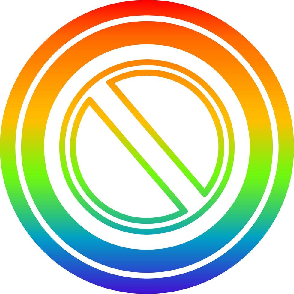 generieke stopcirculaire in regenboogspectrum vector