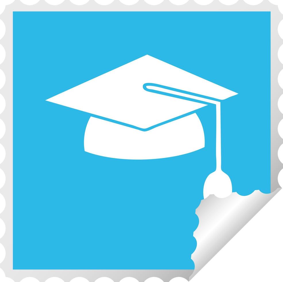 plein pellen sticker tekenfilm diploma uitreiking pet vector