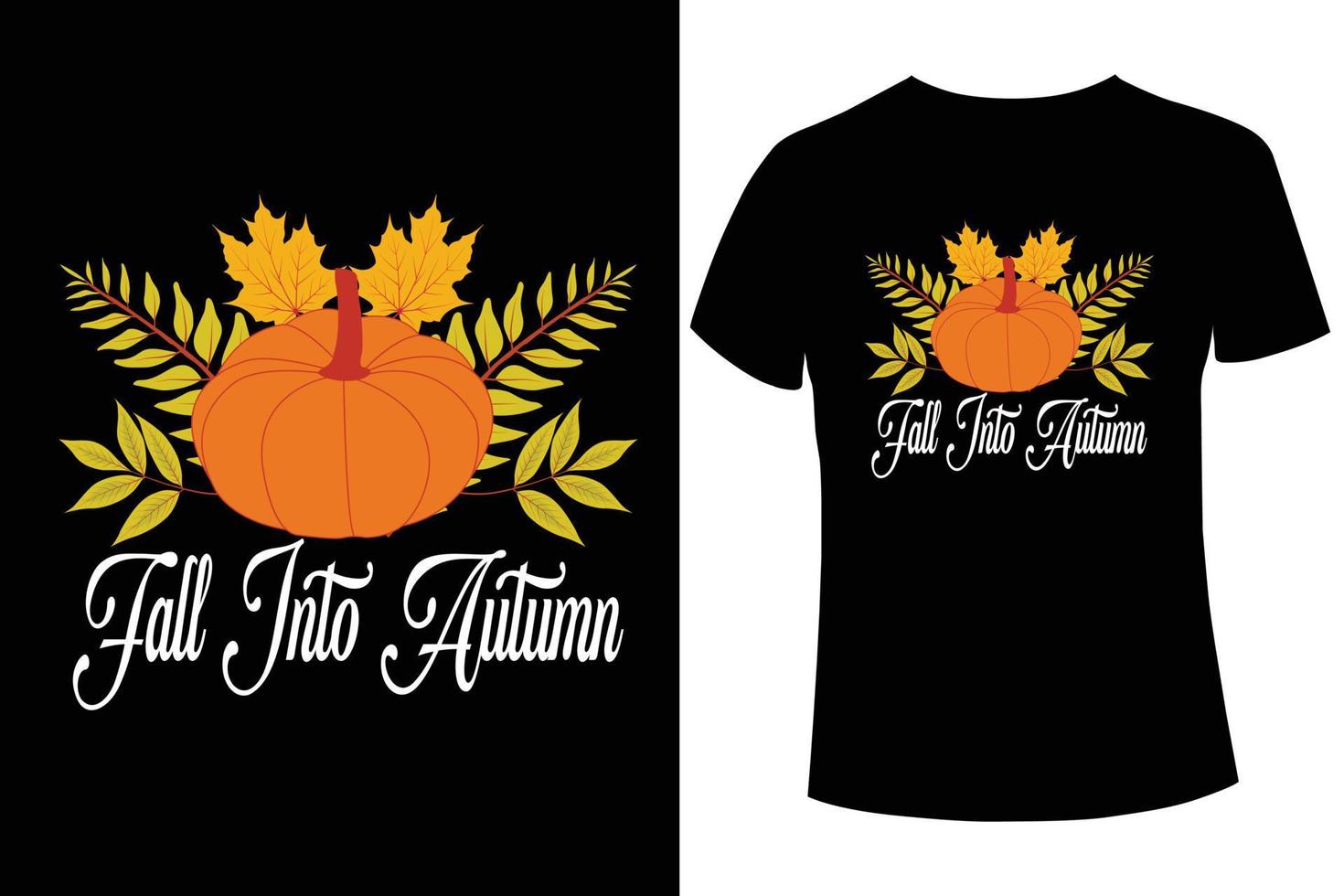 vallen in herfst t-shirt ontwerp sjabloon vector