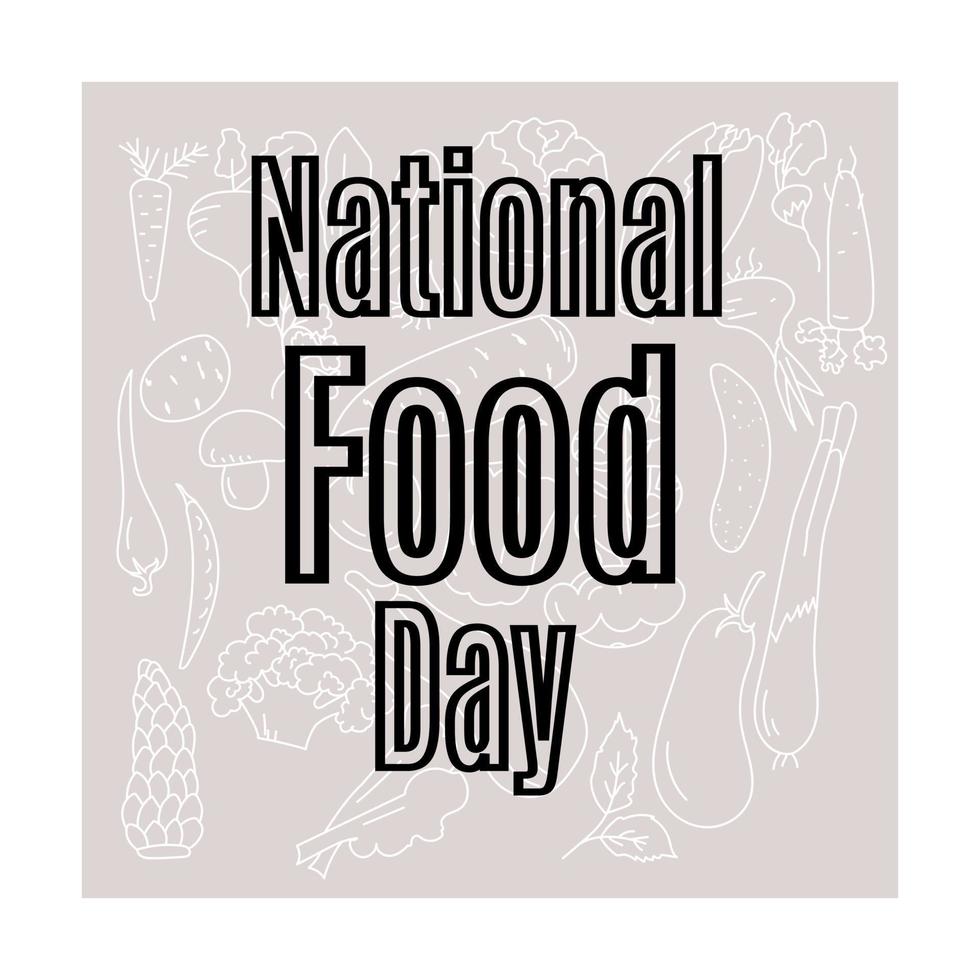 nationaal voedsel dag, idee voor poster, banier, folder of ansichtkaart vector