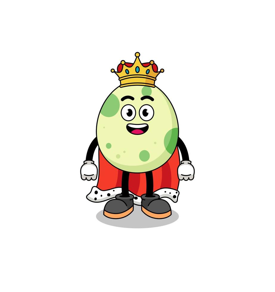 mascotte illustratie van gevlekte ei koning vector