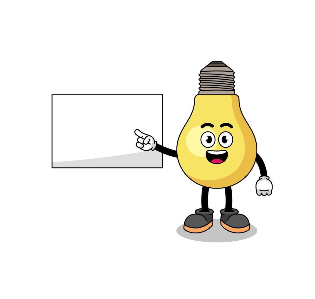licht lamp illustratie aan het doen een presentatie vector