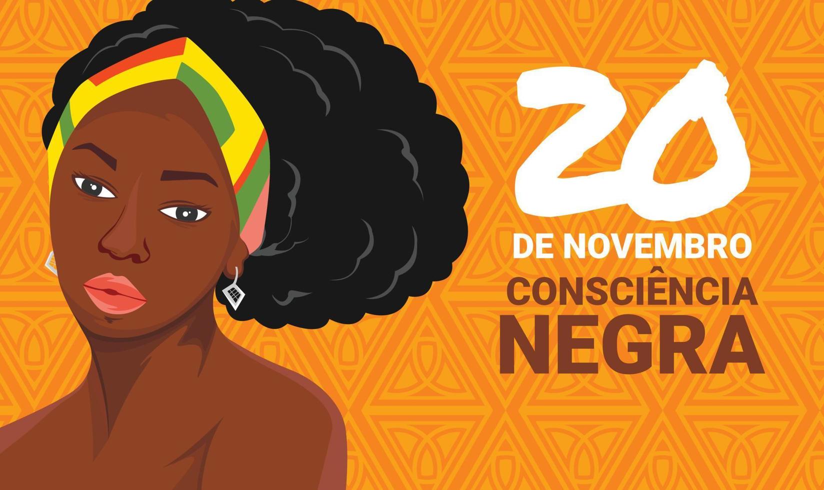 buitenshuis banier ontwerp herdenken 20 de novembro dia da consciencia neger vector