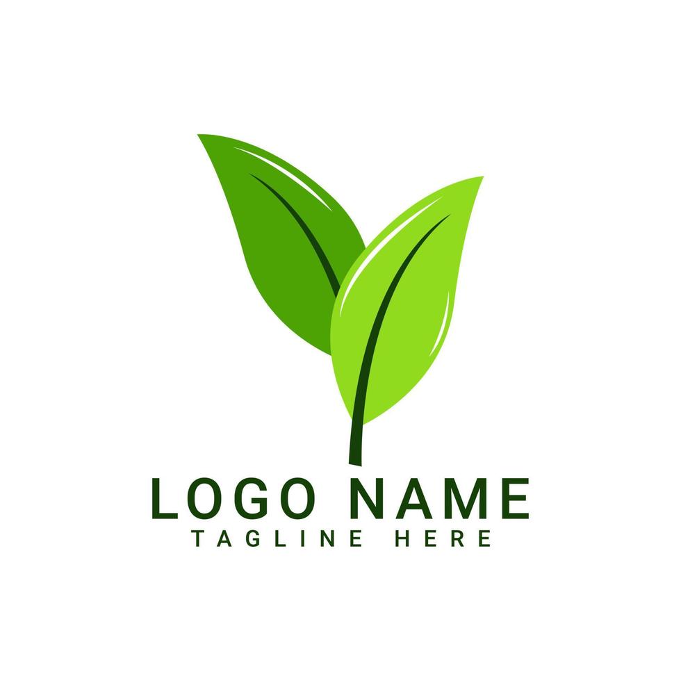modern groen bladeren eco vriendelijk logo symbool sjabloon vector